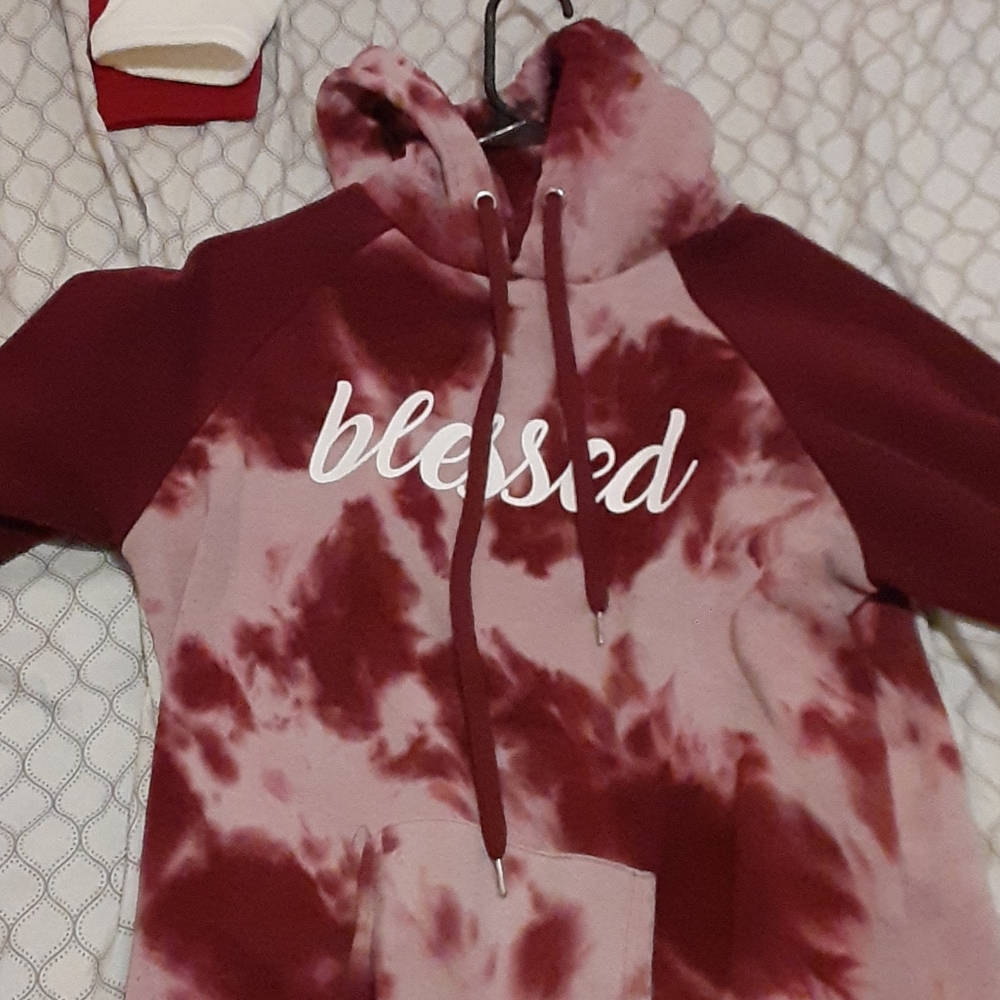 Pink tie dye hoodie!